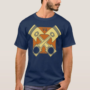 Camiseta 18436572 V8 Vintage Retro Molesto