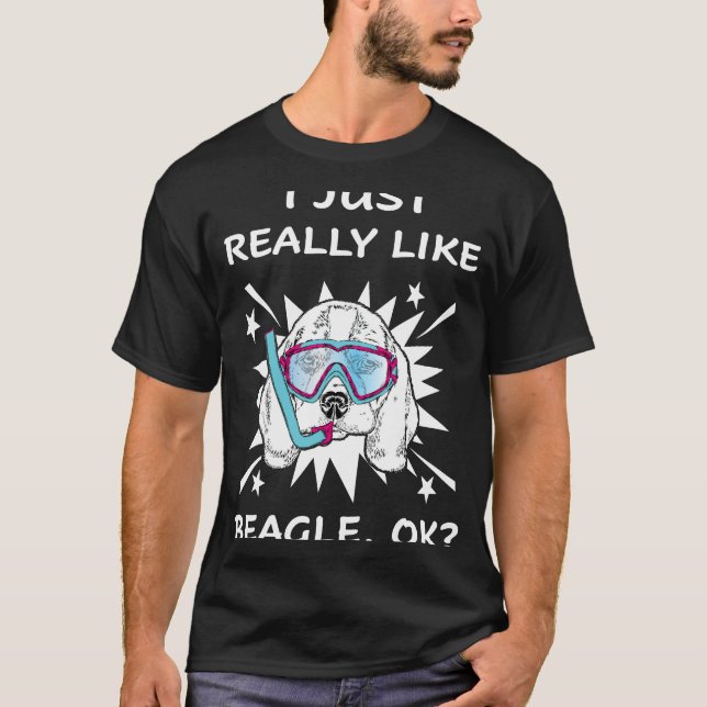 Camiseta 184 Me gusta mucho Beagle (Anverso)