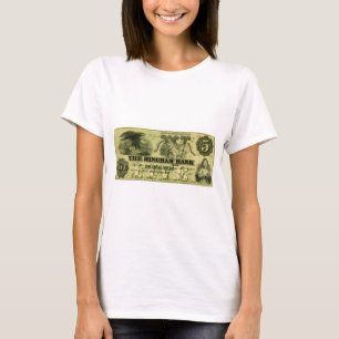 Camiseta 1860 Hingham Massachusetts Five Dollar Note