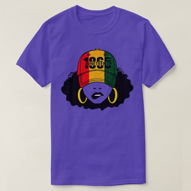 Camiseta 1865 Celebrar la Melanina Chica Negra (Diseño del anverso)