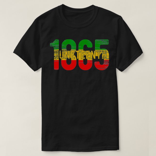 Camiseta 1865 Juneteenth Celebrate African American Freedom (Diseño del anverso)