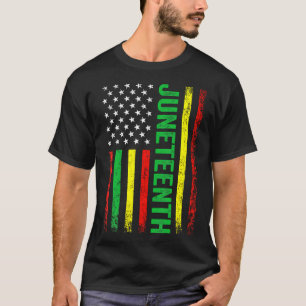 Camiseta 1865 Noviembre Historia Negra Bandera Americana Áf