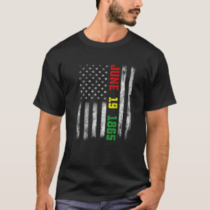Camiseta 1865 Undécimo Mes de Historia Negra Bandera Estado