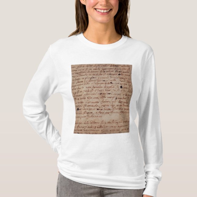 Camiseta 1895-9-15-503 página de W.34v de la escritura (Anverso)