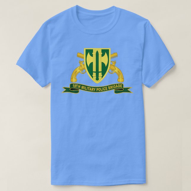 Camiseta 18.ª brigada de la policía militar con Br Ribbon (Diseño del anverso)