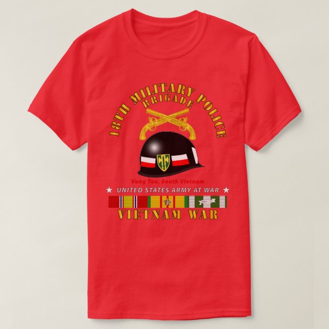Camiseta 18.ª brigada del parlamento Casco Vietnam con SVC (Diseño del anverso)