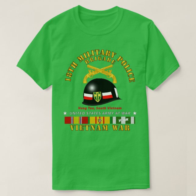Camiseta 18.ª brigada del parlamento Casco Vietnam con SVC (Diseño del anverso)