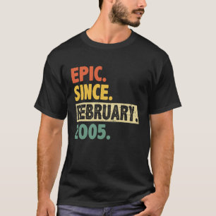 Camiseta 18.ª Épica De Cumpleaños Desde Febrero De 2005 18