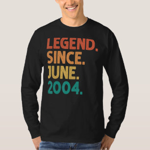 Camiseta 18.ª leyenda de cumpleaños desde junio de 2004 18