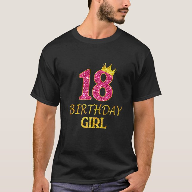Camiseta 18.ª Princesa Chica De Cumpleaños De 18 Años De Ed (Anverso)