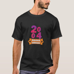 Camiseta 18.º Cumpleaños 2004 Chicas Y Niños 18 Años Limita