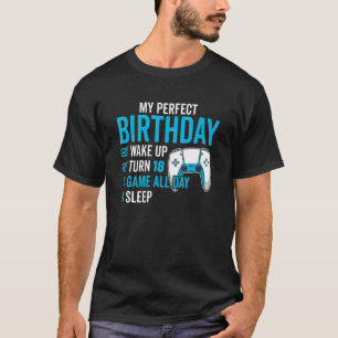 Camiseta 18.º Cumpleaños Para Los Niños Videojuegos De 18 A