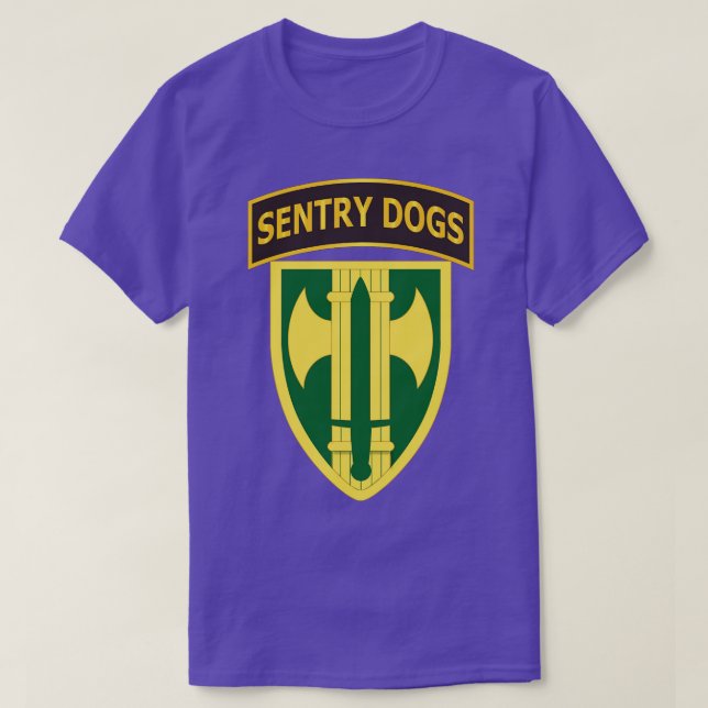 Camiseta 18.º MP Brigade Sentry Dogs Tab dos Txt (Diseño del anverso)