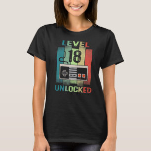 Camiseta 18.º nivel de cumpleaños 18 Video Gamer desbloquea