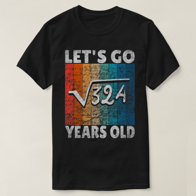 Camiseta 18 Aniversario echemos raíces de 324 = 18 años T- (Diseño del anverso)