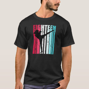 Camiseta 18 Aniversario Retro De Kickboxing Chica Kickboxer