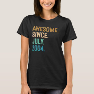 Camiseta 18 años asombroso desde julio de 2004 18º cumpleañ