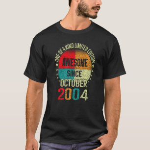 Camiseta 18 años asombroso desde octubre de 2004 18º nacimi