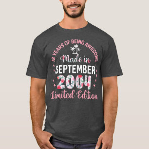 Camiseta 18 Años De Edad 18º Cumpleaños Hecho En Septiembre