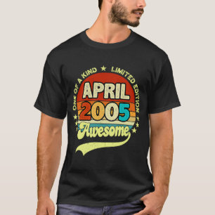 Camiseta 18 años de edad increíble desde abril de 2005 18º