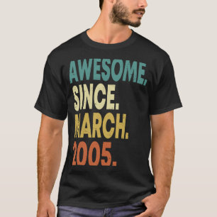 Camiseta 18 años de edad increíble desde el 20 de marzo