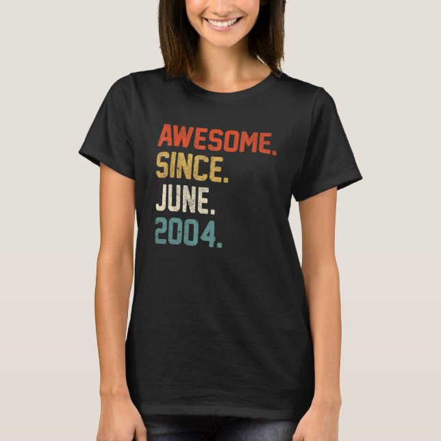 Camiseta 18 Años de Edad Increíble desde junio de 2004 (Anverso)
