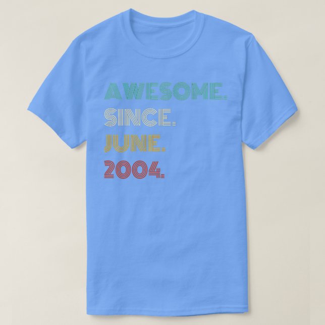 Camiseta 18 años de edad increíble desde junio de 2004 18º  (Diseño del anverso)