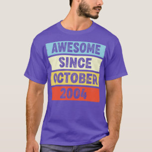 Camiseta 18 años de edad increíble desde octubre de 2004 18