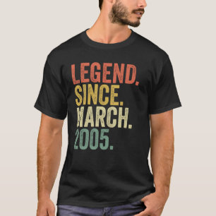 Camiseta 18 años de edad Leyenda de cumpleaños 18 desde mar
