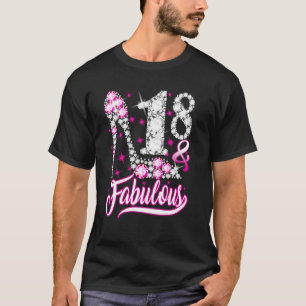 Camiseta 18 años de edad y fabuloso 18º cumpleaños