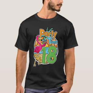 Camiseta 18 años de fiesta de cumpleaños Flamingo Tropica