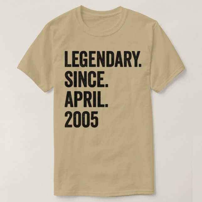 Camiseta 18 años legendarios desde abril de 2005 18º cumple (Diseño del anverso)