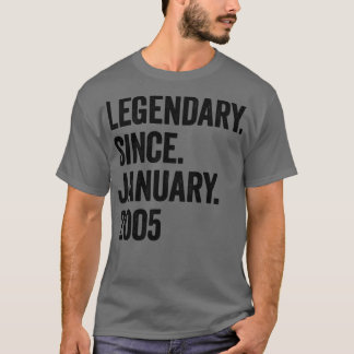 Camiseta 18 años legendarios desde enero de 2005 18º nacimi
