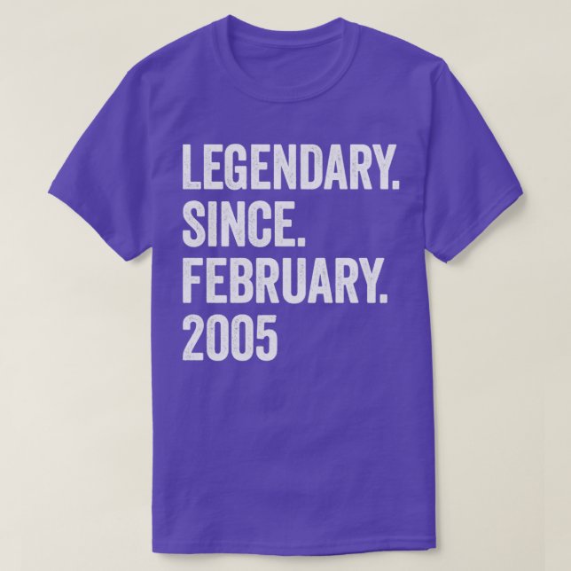 Camiseta 18 años legendarios desde febrero de 2005 18º naci (Diseño del anverso)