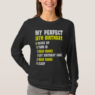 Camiseta 18 años Mi 18 cumpleaños perfecto leyendo 18 años