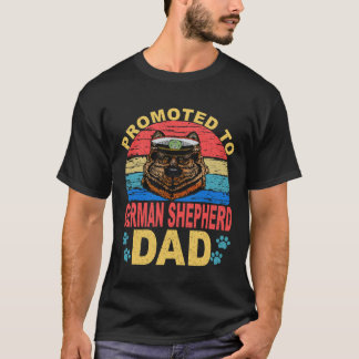 Camiseta 18 Ascendido a Papá de Pastor Alemán Pastor Alemán