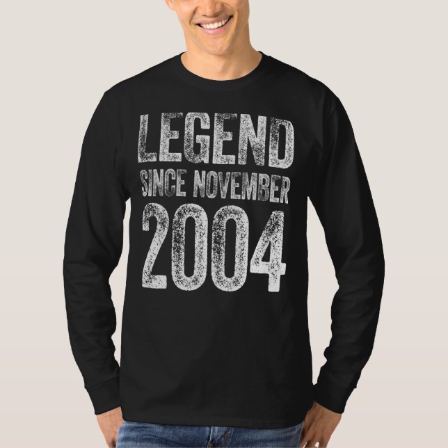 Camiseta 18 cumpleaños Noviembre Nacido 18 años de leyenda  (Anverso)