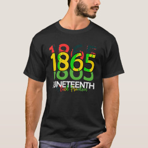 Camiseta 18 de junio celebrando la libertad negra 1865 homb