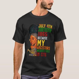 Camiseta 18 de junio de 1865 Ancestros afroamericanos de ra