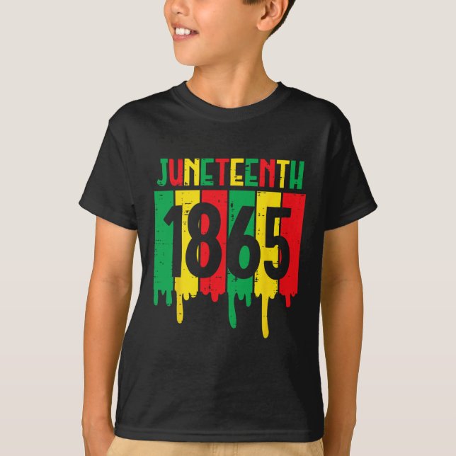 Camiseta 18 de junio de 1865 Drenar a los hombres afroameri (Anverso)