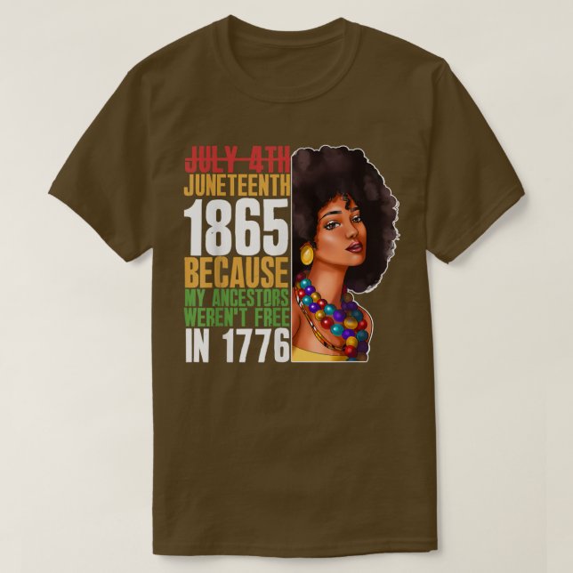 Camiseta 18 de junio de 1865: La historia negra de la mujer (Diseño del anverso)