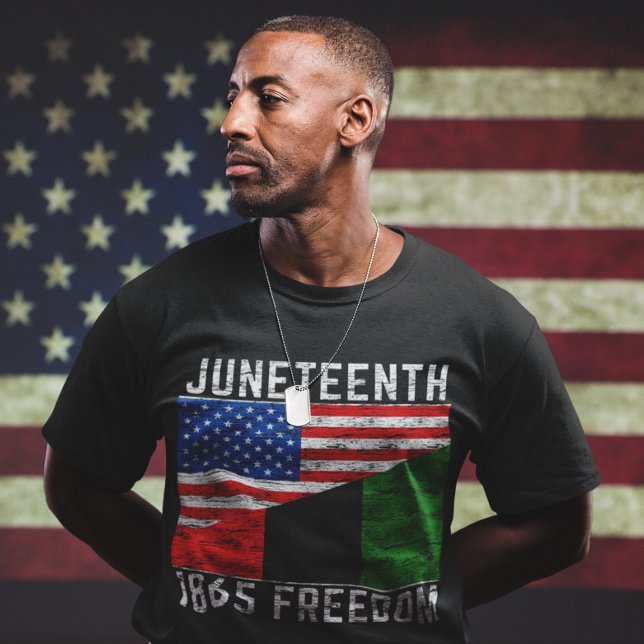 Camiseta 18 de junio de 1865 Libertad África Negra (patriotic american juneteenth t-shirt mens african american freedom)