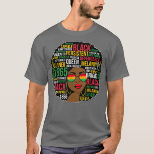 Camiseta 18 de junio de 1865 Libertad Chica negro Reina muj