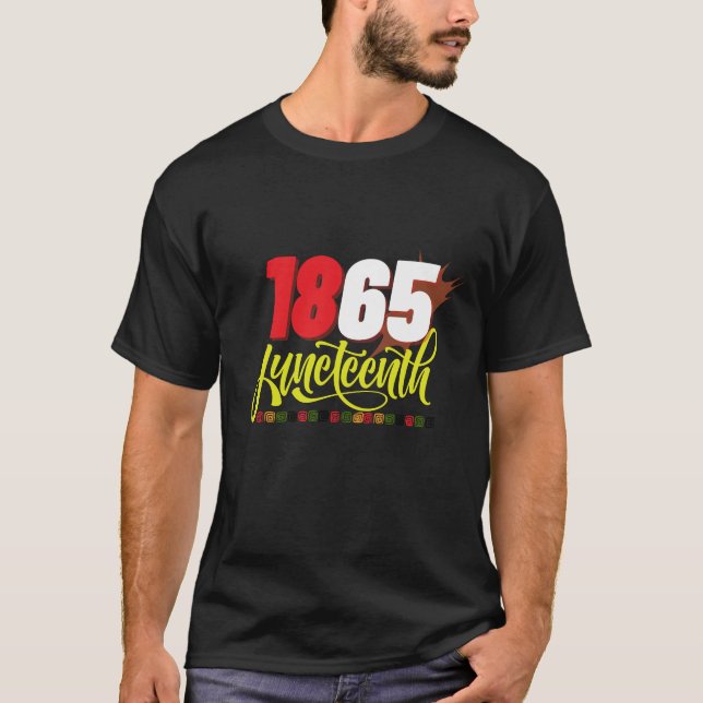 Camiseta 18 de junio de 1865 libertad negra Mes de historia (Anverso)