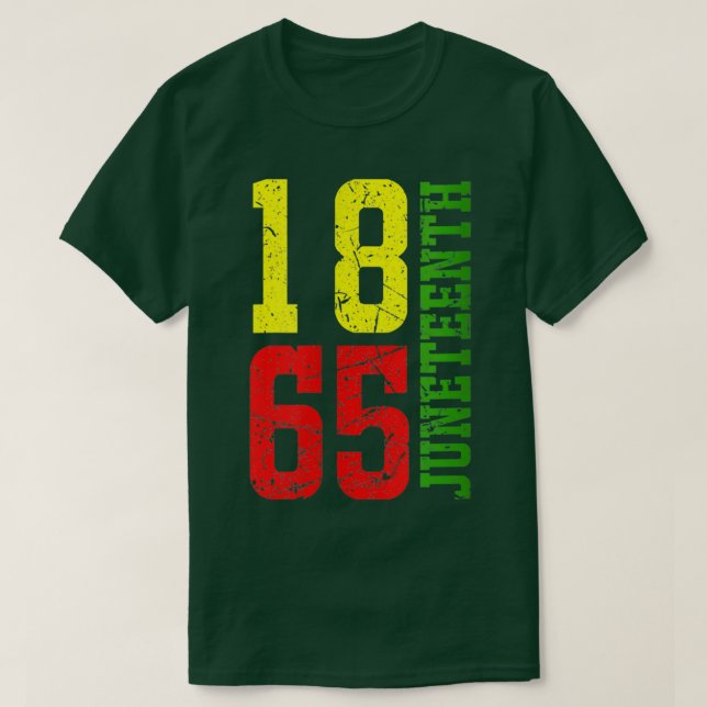 Camiseta 18 de junio de 1865 Orgullosa independencia afroam (Diseño del anverso)
