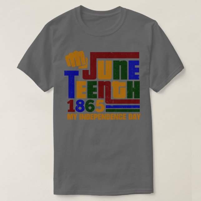Camiseta 18 De Junio De 1865 Primer Día De Mi Independencia (Diseño del anverso)