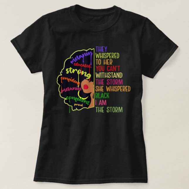 Camiseta 18 de junio de 1865 Reina negra Melanin Chica Magi (Diseño del anverso)