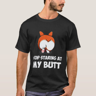 Camiseta 18 Deja de Mirar Mi Trasero Corgi