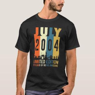 Camiseta 18 Hecho En Julio De 2004 18º Cumpleaños