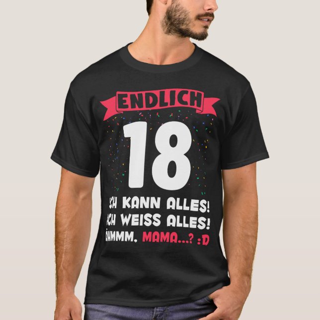 Camiseta 18 Jahre alt Mama Lustig 18. Geburtstag (Anverso)
